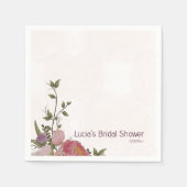 Bruidsboeket Bruiloft met Burgundy bos bloemen Servet (Voorkant)