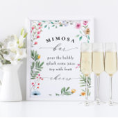 Bruidsboeket Bruiloft Mimosa Bar Bord Poster