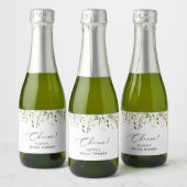 Bruidsboeket bruiloft Sparkling Wine etiket (Flessen)