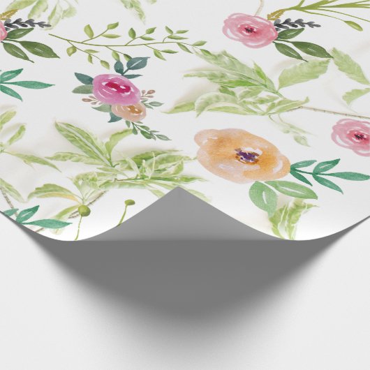 Bruidsboeket Bruiloft Verjaardag Cadeaupapier (Hoek)