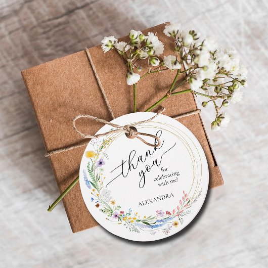 Bruidsboeket Bruiloftsshower Bedankjes Labels