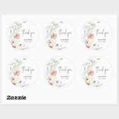 Bruidsboeket Bruiloftsshower Ronde Sticker (Vel)
