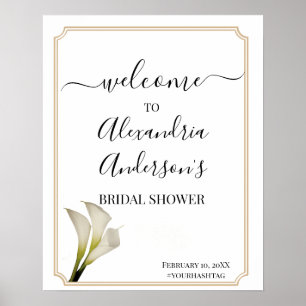 Bruidsboeket Calla Lily Welkomstbord Poster