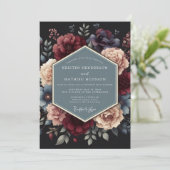 Bruidsboeket Crimson Midnight Flora Kaart (Staand voorkant)