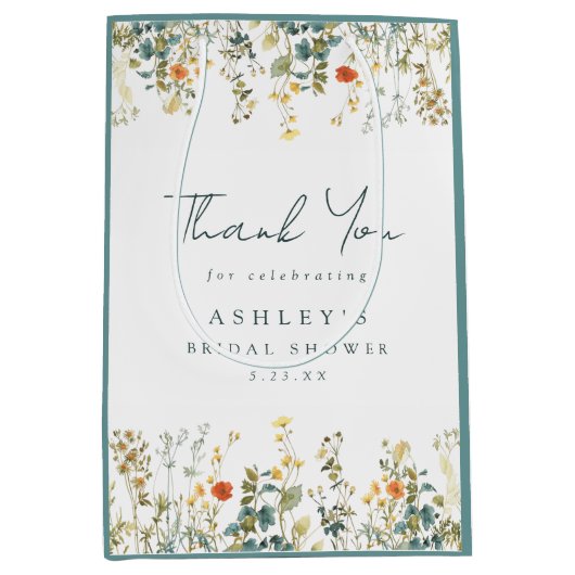 Bruidsboeket Dank Je Medium Cadeauzakje (Voorkant)