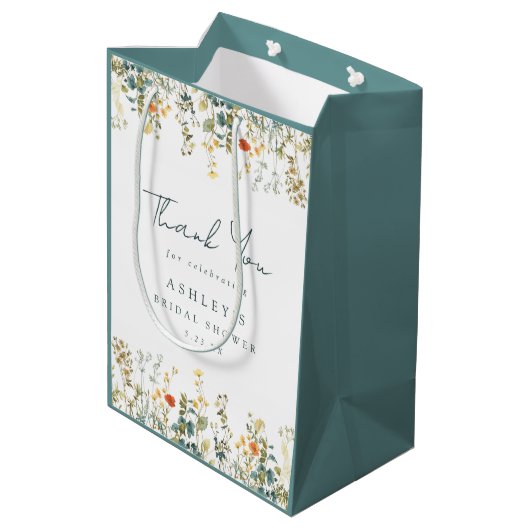 Bruidsboeket Dank Je Medium Cadeauzakje (Achterkant Gekanteld)