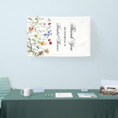 Bruidsboeket Elegante Dank je wel Bruiloft Spandoek (Beurs)