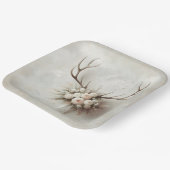 Bruidsboeket en Hertengeweien Papieren Bordje (Gebogen)