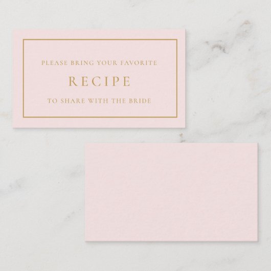 Bruidsboeket en Prosecco Bruidsontvangst Recept  Informatiekaartje (Voorkant / Achterkant)