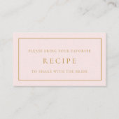 Bruidsboeket en Prosecco Bruidsontvangst Recept Informatiekaartje (Voorkant)