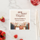 Bruidsboeket herfstboek thema bruiloft servet (Insitu)