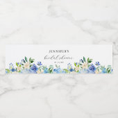 Bruidsboeket-hortensia cadeautjes voor bruidsfeest waterfles etiket (Enkel label)