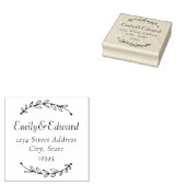 Bruidsboeket Huwelijk Retouradres Rubberstempel (Gestempeld)