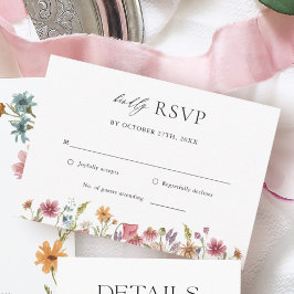 Bruidsboeket Huwelijk RSVP Kaartje