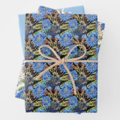 Bruidsboeket in korenbloemenblauw   inpakpapier vel (In situ)