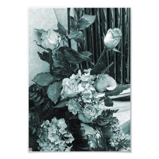 Bruidsboeket in vintage stijl foto afdruk (Voorkant)