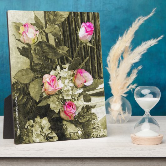 Bruidsboeket in vintage stijl fotoplaat (Zijkant)