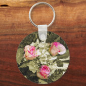 Bruidsboeket in vintage stijl sleutelhanger (Voorkant)