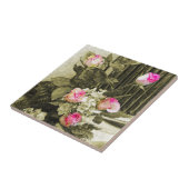 Bruidsboeket in vintage stijl tegeltje (Zijkant)