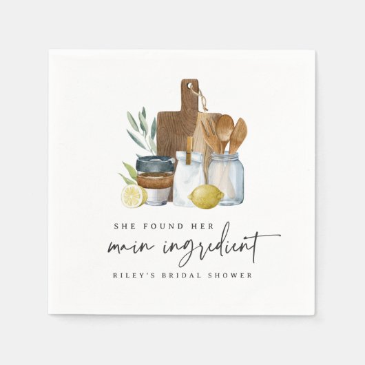 Bruidsboeket Keuken Hoofdingredient Servet (Voorkant)