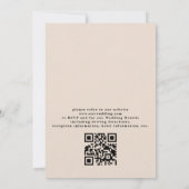 Bruidsboeket Kleurrijke Rustieke Chic QR Code Huwe Kaart (Achterkant)