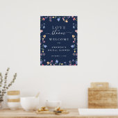 Bruidsboeket Liefde in Bloei Bruiloft Welkom Poster (Keuken)