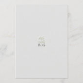Bruidsboeket met Baby's Breath-monogram Gipsbloem Menu (Achterkant)