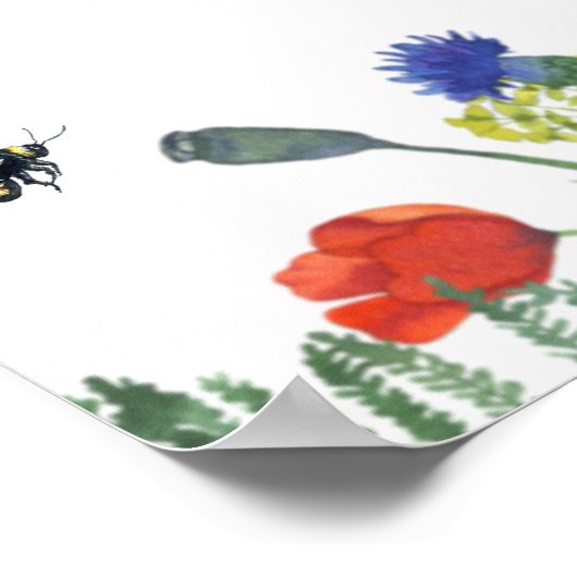 Bruidsboeket met Bijen Bruiloft- of Bruidsboel Ont Poster (Hoek)