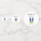 Bruidsboeket met blauwe bloemen voor bruidsmeisjes confetti (Voorkanten)