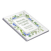 Bruidsboeket Met Blauwe Hydrangea Cadeaus Notitieboek (Rechterzijde)