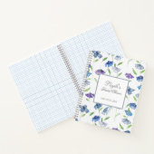 Bruidsboeket met blauwe lavendelbloemen notitieboek (Binnen)