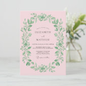 Bruidsboeket met Blush Gebladerte Kaart (Staand voorkant)