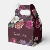 Bruidsboeket met Oude Rozen Burgundy Bedankdoosjes (Achterkant)