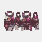 Bruidsboeket met Oude Rozen Burgundy Bedankdoosjes (Uitgevouwen)