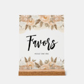 Bruidsboeket met perzikbloemen voor bruidsfeest acryl bord (Voorkant)