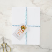 Bruidsboeket met pompoenbloemen bruidsshower cadeaulabel (Met Touw)