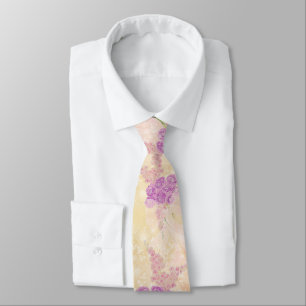 Bruidsboeket met Sunset Rose Father of the Bride b Stropdas