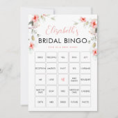 Bruidsboeket met Wilde Bloemen Bruidsfeest Bingo S Kaart (Voorkant)