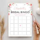 Bruidsboeket met Wilde Bloemen Bruiloft Bingo Spel Kaart
