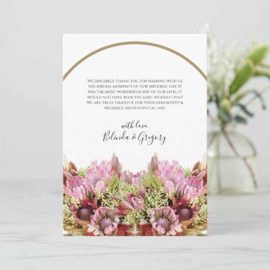 Bruidsboeket met wilde bloemen Dankkaart voor je t Bedankkaart (Staand voorkant)