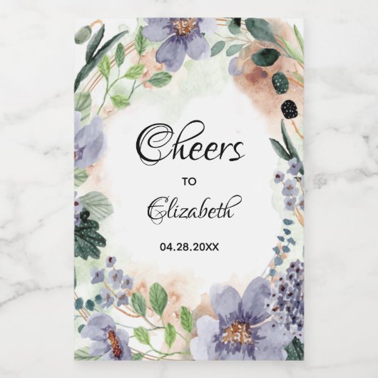 Bruidsboeket Mini Wijn Etiket (Enkel label)