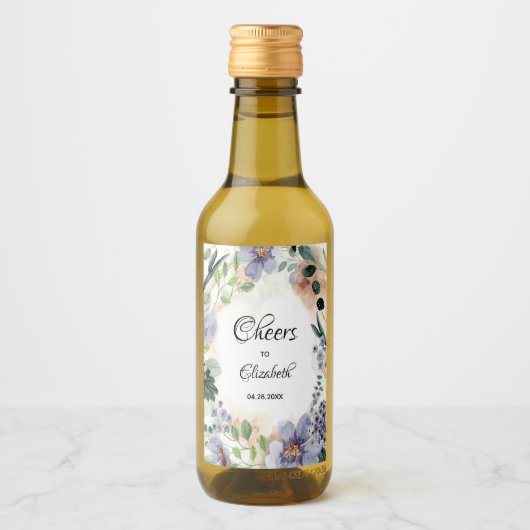 Bruidsboeket Mini Wijn Etiket (Voorkant)