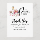 Bruidsboeket Parels Prosecco Favorieten Bruidsmeis Briefkaart (Voorkant)