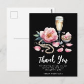 Bruidsboeket Parels Prosecco Favorieten Bruidsshow Briefkaart (Voorkant / Achterkant)