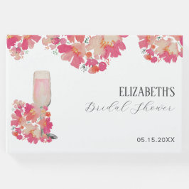 Bruidsboeket & Prosecco Bruiloft Bloem Roze Gastenboek