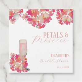 Bruidsboeket & Prosecco Bruiloft Bloemen Roze Bedankjes Labels
