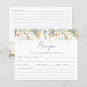 Bruidsboeket receptkaart voor bruidsfeest (Voorkant / Achterkant)