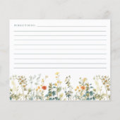 Bruidsboeket receptkaart voor bruidsfeest (Achterkant)