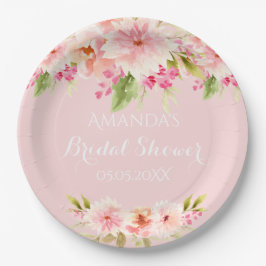 Bruidsboeket roze bloemen papieren bordje