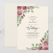 Bruidsboeket Roze Blush Bloemen Kaart (Voorkant / Achterkant)